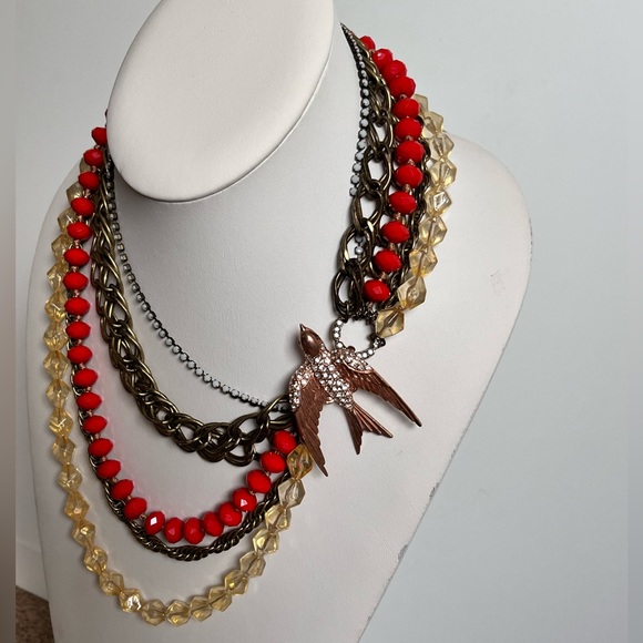 FOSSIL | Antique Style NECKLACE with BIRD! - Picture 13 of 14